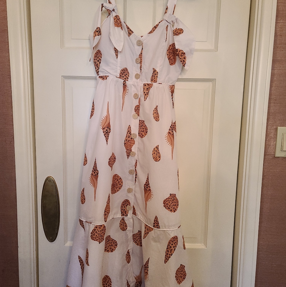 FARM Rio Leopard Shell Print Midi Dress